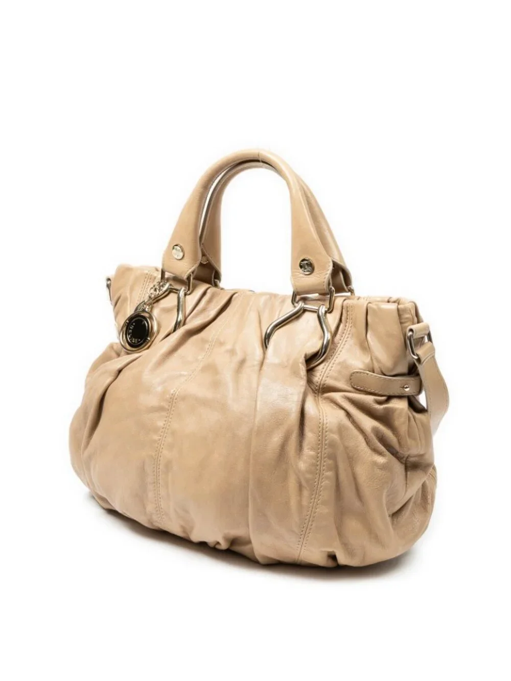 Celine Small Pop Tote Bag Beige Calfskin Leather
